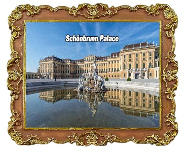 Kühlschrankmagnet Schloss Schönbrunn Wien Österreich 3D Reise Souvenir Kühlschrank Deko Magnetaufkleber Bastelsammlung