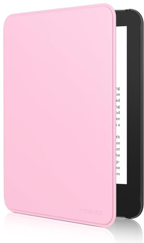 MoKo Hülle für 6 Amazon Kindle 11.Gen,2024/2022, Blumen Rosa | Leichte Schutzhülle，Auto Aktiv-/Ruhemodus, wasserdichte Schutzhülle,für Amazon Kindle Basic 11. Generation 2024/2022