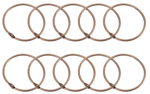 QUARKZMAN 24 Stück Duschvorhang Ringe - Gardinen Ringe aus Kohlenstoffstahl75mm Innendurchmesser Rund Vorhang Ringe Duschvorhang für Fenstervorhang Bettvorhang Duschvorhang, Kupfer