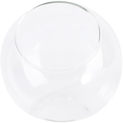 CORHAD 1stk Ökologische Mikrolandschaftsflasche Terrarienglas Runde Vase Schräg Geschnittene Schüssel Fischglas Mini-blumenvase Wasser Kleinigkeit Adornos Para Mesa De Aquarium Klar Tank