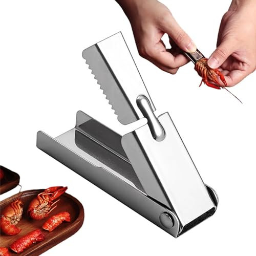 Garnelenschäler, Langustenschäler - Meeresfrüchte-Shuck-Öffner aus Edelstahl | Krebsschalen-Schälwerkzeug, rutschfeste Meeresfrüchteschere, coole Küchenhelfer, Krebsschäler für das Restaurant zu Hause