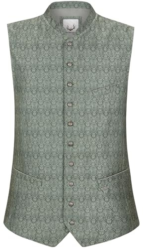 Bergfeuer Trachtenweste Taddeo Gilet Tradizionale, Blu, 52 Uomo