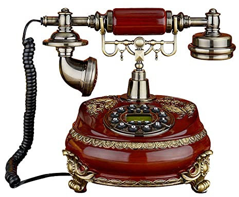 Teléfono Vintage, teléfono Fijo Retro Antiguo, teléfono Decorativo con Cable para decoración de cafeterías, Bares y oficinas en casa