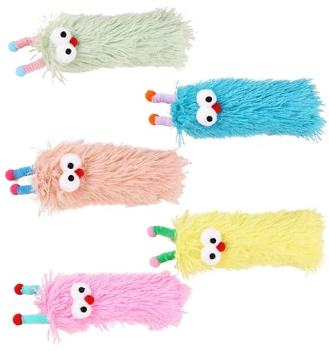 Plüschkatze, Spielzeug Katzenkissen | Toys Katze Kissen Plüschpuppen, 5x weiche Puppe, Haustierbedarf mit Catnip im Inneren für die Übung von Kätzchen in