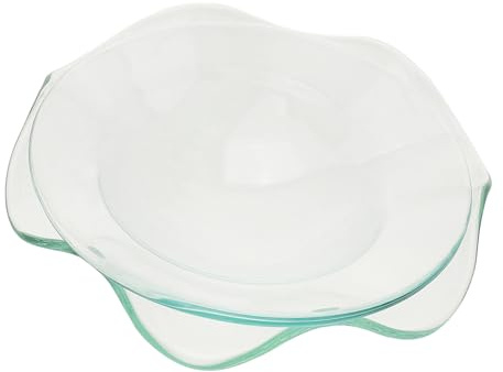 VALICLUD 2pcs Replacement Glass Dish for Wax Melt Warmer, Heat-resistant Essential Oil Glass Dish with Multi-functional Design, for Wax Melting and Aromatherapy Lamps