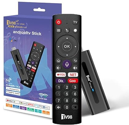 Android TV Stick 4K Mini Smart Tv box DDR4 2GB RAM 16GB Quad-Core 64bit Dual 2.4G/5G WiFi HDR10+ Ultra USB HD Smart TV STICK Box Streaming Media (H 2+16 APP)