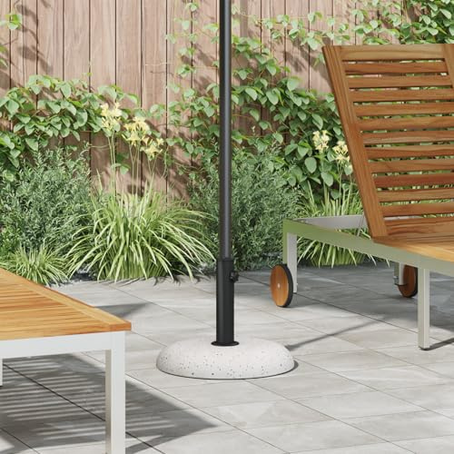 Générique Base de Parasol pour poteaux de 37/42/52/58mm en béton Blanc 20 kg,Supports pour parasols,20.93KG-42007321