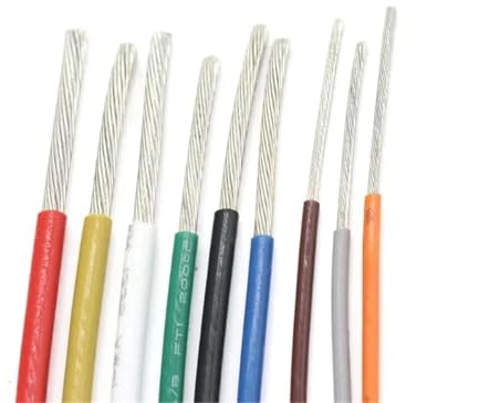 IZHAOGJING Electrical Wire, Electric Wire 10M UL1332 PTFE Wire 30/28/26/24/22/20/18/16/14/13/12/10 AWG FEP Insulated High Temperature Electron Cable For 3D Printer(Black,10 METERS_28AWG)