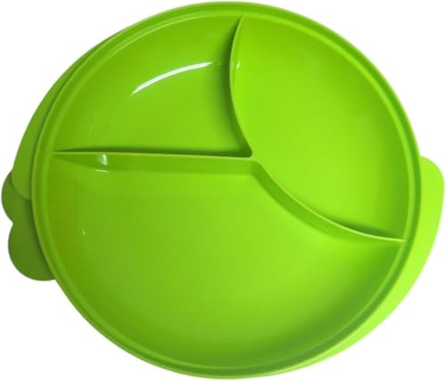 Tupperware to Go Lunchbox clevere Pause 900ml Teller groß XL Brotdose mit Trennwand Eco+ Schule Dose mit Abtrennung (grün)