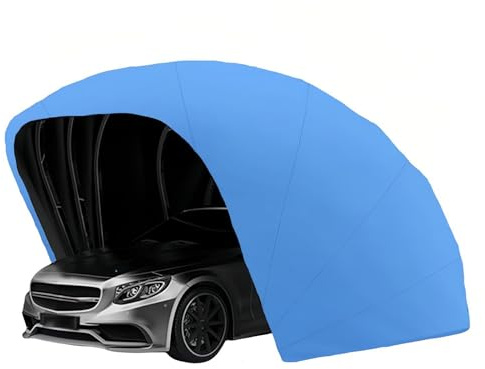 Toldo plegable para cochera móvil, toldo semiautomático con cerradura para protección contra todo tipo de clima y cubierta duradera para vehículos al aire libre