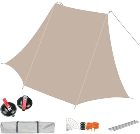 Toldo para Coche,2.7x3.3 Metros Toldo Portátil Impermeable - Protección UV y Resistencia al Viento para Sombrear la Parte Trasera del Vehículo,para Camping Aparcamiento Exterior Automóvil SUV Camión R