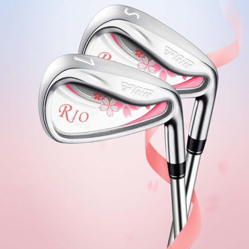 Mazza da golf da donna Rio III n. 6/7/8/9/P/S in ferro da donna per destrorsi professionali, mazze da golf in acciaio inossidabile (n. P, con albero in grafite)