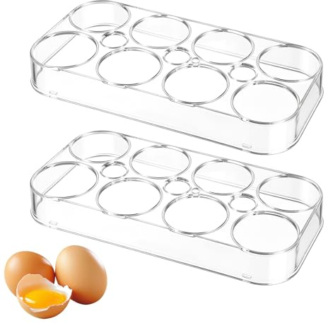 2 Hueveras Transparentes 16 Huevos para Frigorífico