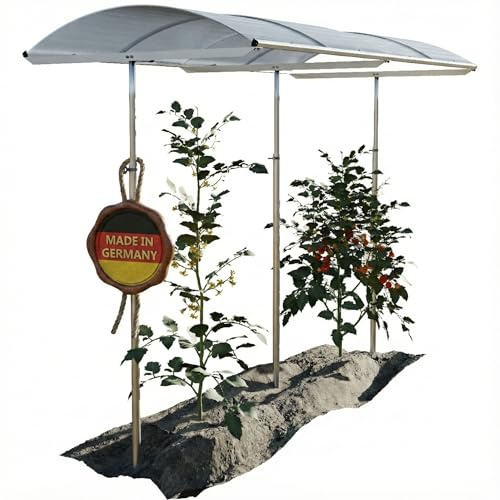 Beckmann Tomatendach PSN1 – Stabile Tomatenüberdachung & Überdachung für Hochbeet 100x112 cm I Winterfestes Alu Schutzdach I hagelfeste 6mm Platten gegen Braunfäule I Höhenverstellbar