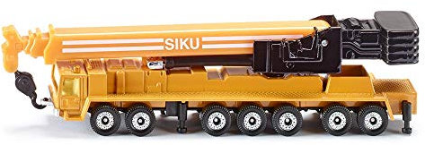 siku 1623, Mega Lifter, Metall/Kunststoff, Gelb, Teleskopierbarer Kranarm, Ausziehbare Stützen