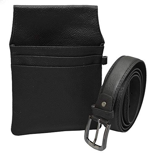 flevado Kellner Unisex Gürtel mit Colt, Halfter, Holster für den Gastrobereich Gürtellänge ist zu wählen! (110 cm, Büffellder)