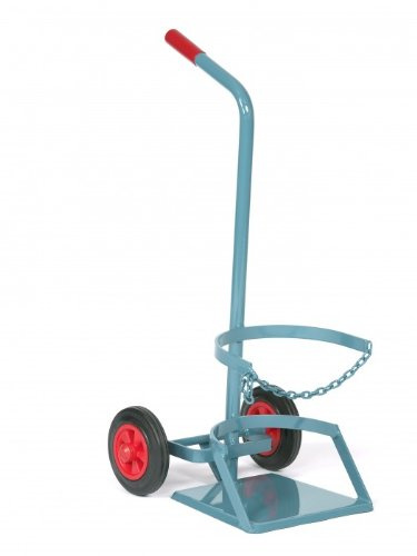 NIES Modellserie F1 Flaschenwagen für 11 kg Propan Ø 320, Variante:Mit Standplatte und Vollgummireifen 200 mm