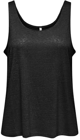Only Onllive Love S/L Tank Top Noos Donna, Nero, XL