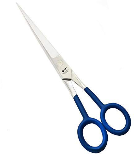 Professionelle Friseur Haarschere Schere für Friseur Heim - Mit Antibakteriell Komfort Gummi Griff 100% Chirurgisch Edelstahl (Blau)
