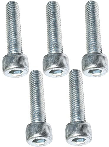 AERZETIX - C47697 - Set di 5 pezzi - Bulloni M8x35 - con testa esagonale interna - Ø8x35mm - DIN 912 - Classe 8.8 - In Acciaio Zingué - Fai da te - Strumenti di montaggio/Ferramenta