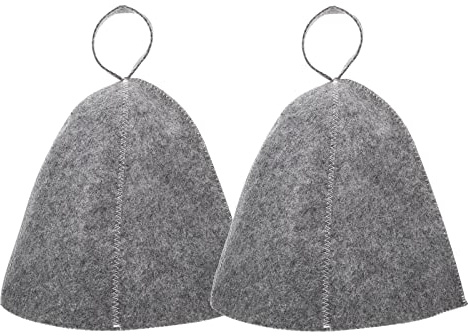 Russischer Saunahut, Sauna-Kopfbedeckung, 2 Stück, verdickter Filz, Saunahut, bequemer Kopfschutz, Abdeckung für Sauna, trockenen Dampfraum, Hut, Sauna, Zimmer, Hut, Filz, Spa-Hut