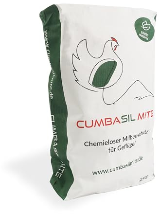 Cumbasil Bagno di polvere antiacaro per polli 25 kg, bagno di sabbia in polvere contro gli acari, rimedio antiacaro per polli, protezione antiacaro naturale, polvere