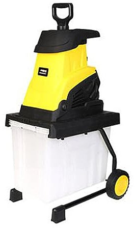 LBMED Trituradora Madera para Jardín,trituradora Eléctrica para Jardín con Caja Recolectora45litros Y Cable Alimentación 10m,Velocidad 4500rpm/min Y Diámetro Corte 45mm,Buen Efecto Trituración