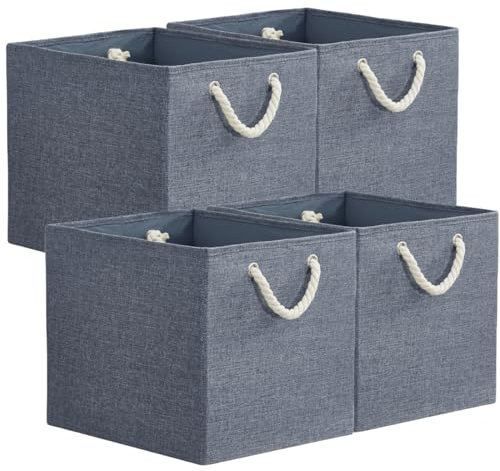 Mangata große Aufbewahrungskörbe für Regale und Heimorganisation, faltbare Körbe für Kleidung, Spielzeug und Kinderzimmer, 33 x 38 x 33