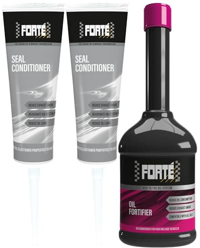 Clements Trading Ltd Forte Seal Conditioner & Forte Oil Fortifier Set Bundle of 3, Engine Oil Additives for Valve Seal Repair to Stop Smoking, engines over 2ltrs + guide