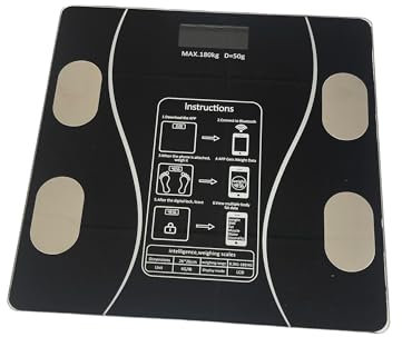 Báscula mide Grasa Corporal con Bluetooth, Monitores de Composición Corporal, Báscula de Baño Digital Inteligente, Báscula de IMC Inteligente Calibrada Automáticamente