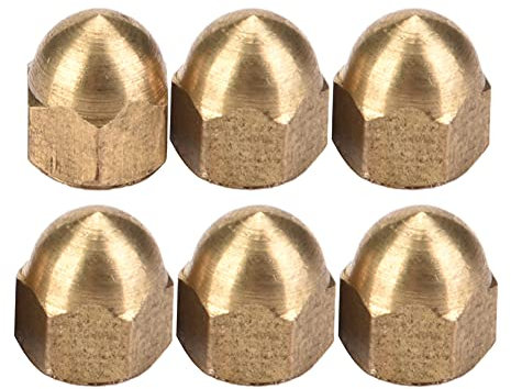 messingscheibe m8,Industrial Supplies Messing-Hutmuttern-Set,Kuppelkopfkappe,Sechskantmuttern-Set,Fahrzeugbefestigungen,Befestigungsmaterial (M4 (20 Stück))