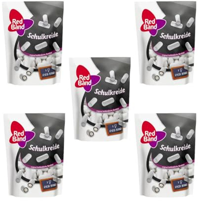 Red Band Schulkreide 5er Pack 5x 175g - Leckere Lakritz Kreidestangen, perfekt für Naschkatzen by Needforsweet