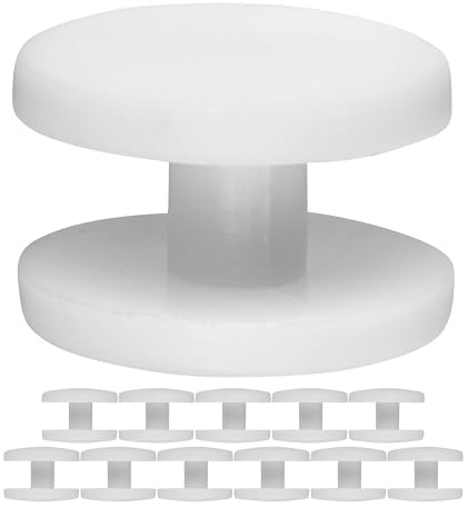 Wäsche Doppelknopf, 10 Stück, Ø 12 mm, in Weiss, Wäscheknopf für Lochband und Knopflochgummis an Bezügen von Decken und Kissen, Bettwäsche Knöpfe, Bett Leinen Doppeltasten, Kissenbezug Doppel Knopf