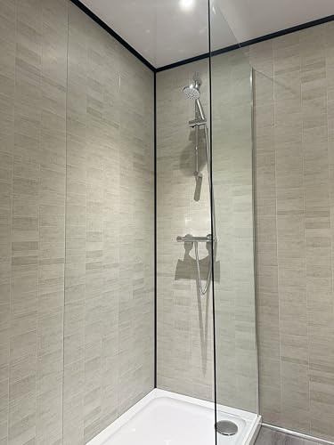 DBS Multi Grey Small Tile Effect PVC Wall Panel Shower Cladding (4 Panels)