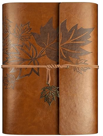 Mlife A5 PU Vintage Leather Notebook,A5 Refillable Ring Binder,Travel Diary,Sketchbook(Brown)