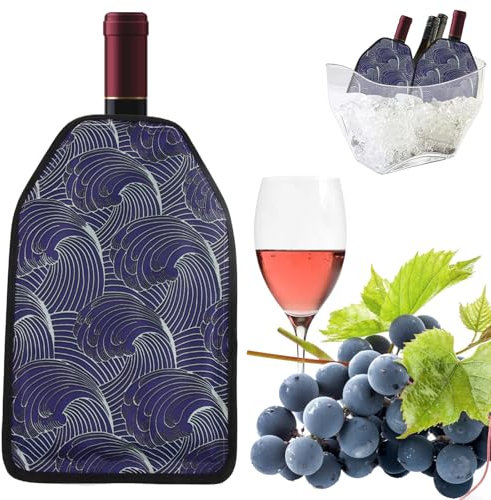 badaren Refroidisseurs de Bouteille de Vin, Rafraîchisseurs pour Bouteille de Vin - Refroidisseur de Vin pour les fêtes, les pique-niques et les voyages - Idéal pour les amateurs de vin (Noir-B)