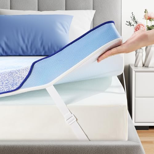 PERLECARE Queen Mattress Topper- 3 Inch Firm Memory Foam Bed Topper Made with CertiPUR-US® Certified Foam,Cooling Bamboo Cover, Removable & Washable, Oeko-Tex Certified