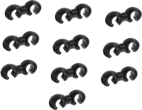 Abaodam 10pcs Bicycle S-hook Clips for Brake Line Buckles Bike Cable Clips for Gear Cables Cycling Wire Management for Road Bike