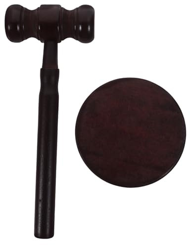 Zerodeko Boy Girl's Grasping Hammer Wooden Gavel Toy Judge Hammer for Role Play Party Favor Wooden for Boys and Girls Cosplay Judge Gavel Costume Accessory