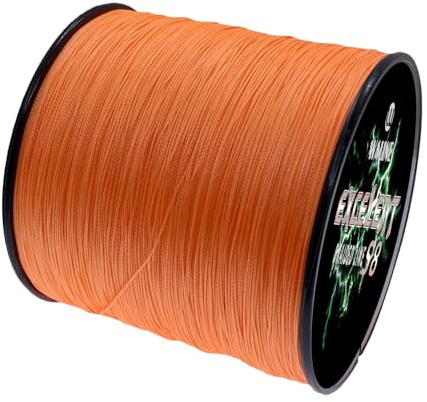 Waline Super Strong 8 Strands Braided Fishing Lines 300m 500m 20lb-100lb Abrasion-Resistant Ultra Smooth PE Braid Line (Orange, 50lb/0.33mm/300m(328yds))