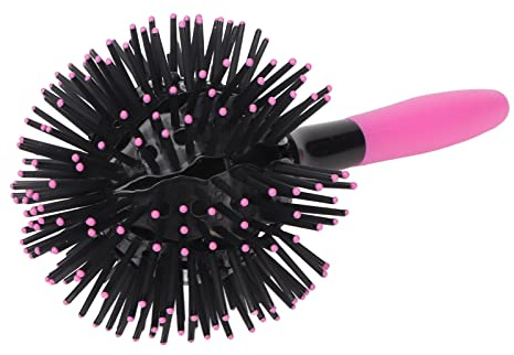 Generic Pettine di Capelli Ricci 3D, Palla Rotonda a Palla Disconnessione per la Spazzatura per Capelli Elimina i Grovigli di Massaggio Cuoio Capelluto Ad Alta Temperatura per la Casa