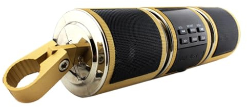 Sistema di altoparlanti stereo impermeabile per moto con Bluetooth, MP3, USB, AUX, FM, doppio corpo in alluminio ad alta potenza, facile installazione, riproduzione musicale ad alta fedeltà