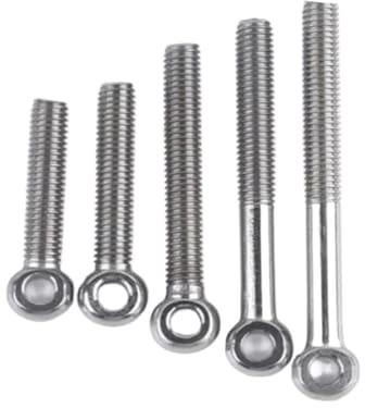 Perno de Anillo 5 pernos de ojo acero inoxidable M5 M6 M8, anclaje articulados(50mm,M6 5pcs)