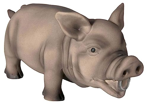 Trixie quietschendes Hundespielzeug Schwein, aus Latex, mit Sound – 21 cm | Robustes Spielzeug für intensiven Spielspaß – beschäftigt den Hund und fördert gesundes Kauverhalten im Alltag