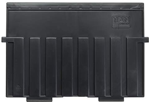 HAN, Stützplatte DIN A5 quer, für HAN Karteitröge und Karteikästen, 5er Packung, 9025-13, schwarz