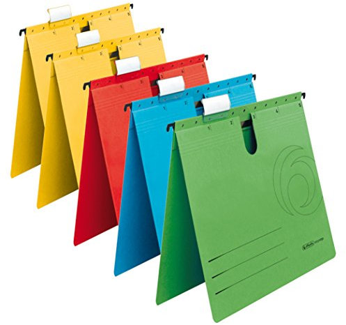 20er Set Herlitz 5874953 Hängehefter A4 UniReg kaufmännisch, Kraftkarton, 230 g/qm, im 5er Polybeutel Unterverpackt (Hängehefter | 20er Set, Farbig sortiert)