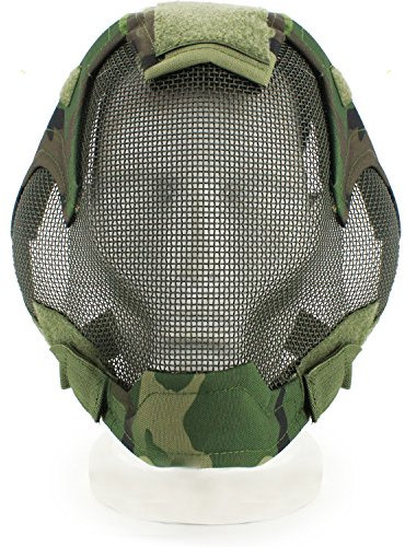 Airsoft Maske Full Face Mesh Gesichtsmaske Camo Taktische Paintball Schutz Masken für Softair Fechten Jagd Halloween (9 Farbe)