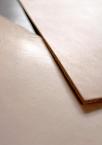 Zuschnitt-Auswahl: Kräftiges Blankleder, Dickleder, 4,3-4,5 mm dick! Punzierleder - pflanzlich gegerbt, für viele Projekte: Tasche, Köcher, Holster, Messerscheide usw.
