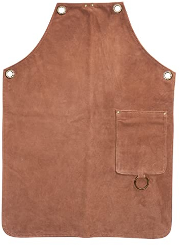 Angus Stoke Eric - Delantal de piel para barbacoa (talla L/XL)