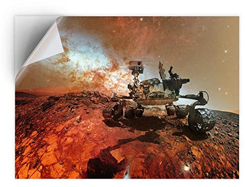 DV DESIGN 1 x Vinyl Sticker A5 - Rectangle Shape 15,8x21cm - Curiosity Mars Rover Space Science Art Print Decal Laptop Tablet Luggage Car Bike Wall Fridge Door Sticker #21409